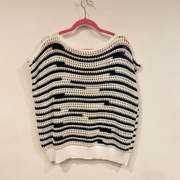 Planet by Lauren G Pima Cotton Pot Holder Boatneck Sweater One Size EUC - Picture 2 of 5